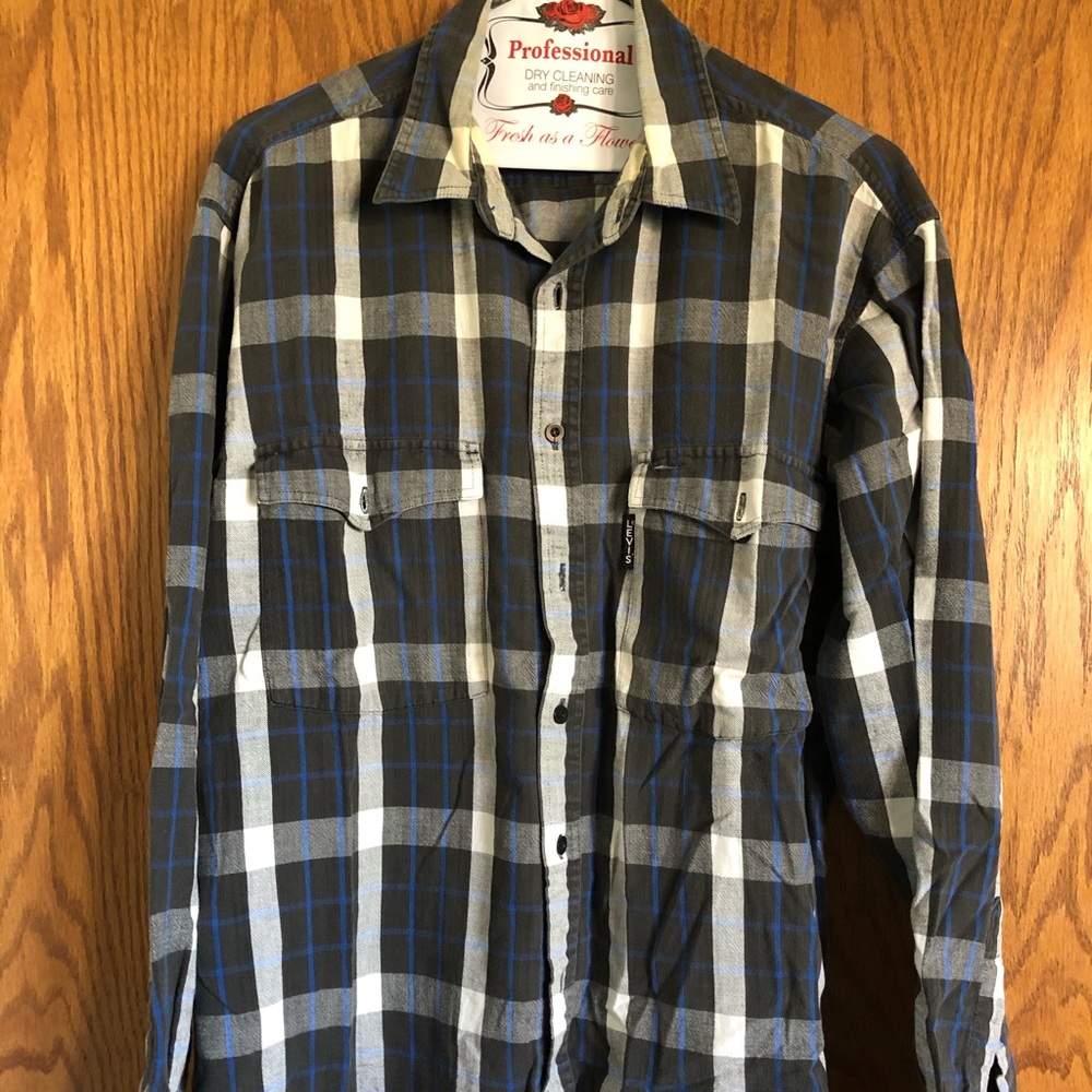 Sutter Creek Levi Strauss Plaid Shirt Men's Sz Med